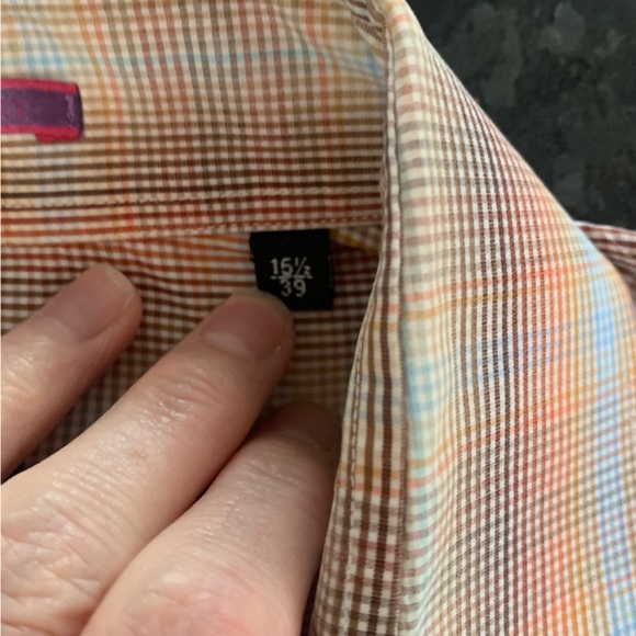 Paul Smith London Button Down shirt Gingham size 15.5/39 - Picture 4 of 10